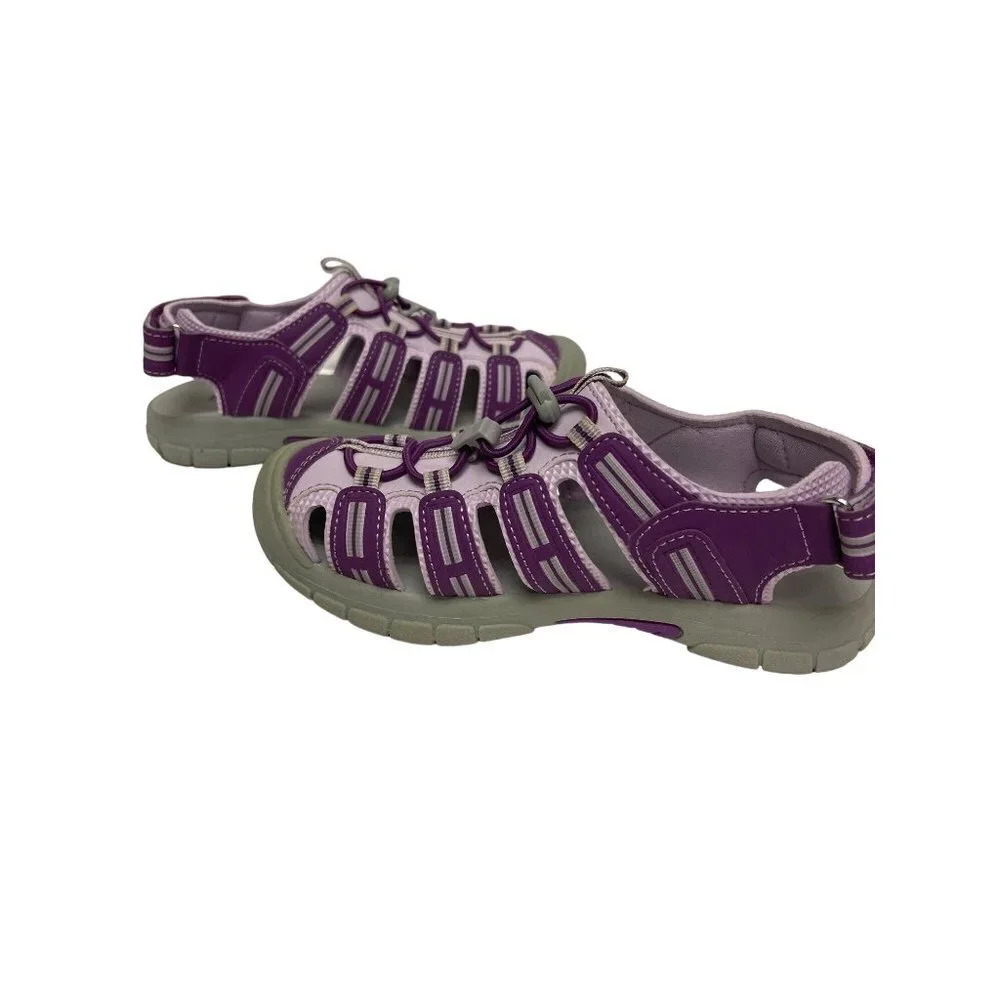 Khombu Sandy Slingback Sport Sandal Bungee Purple Pink Girl's Size 1